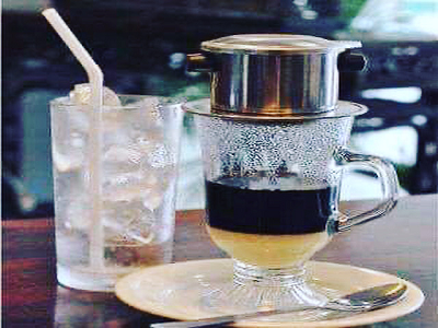 Traditional Vietnamese coffee milk 
