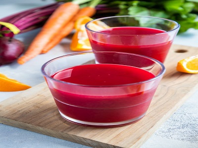 FRESH BEETROOT & CARROT JUICE WITH   GINGER 